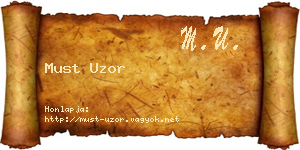 Must Uzor névjegykártya